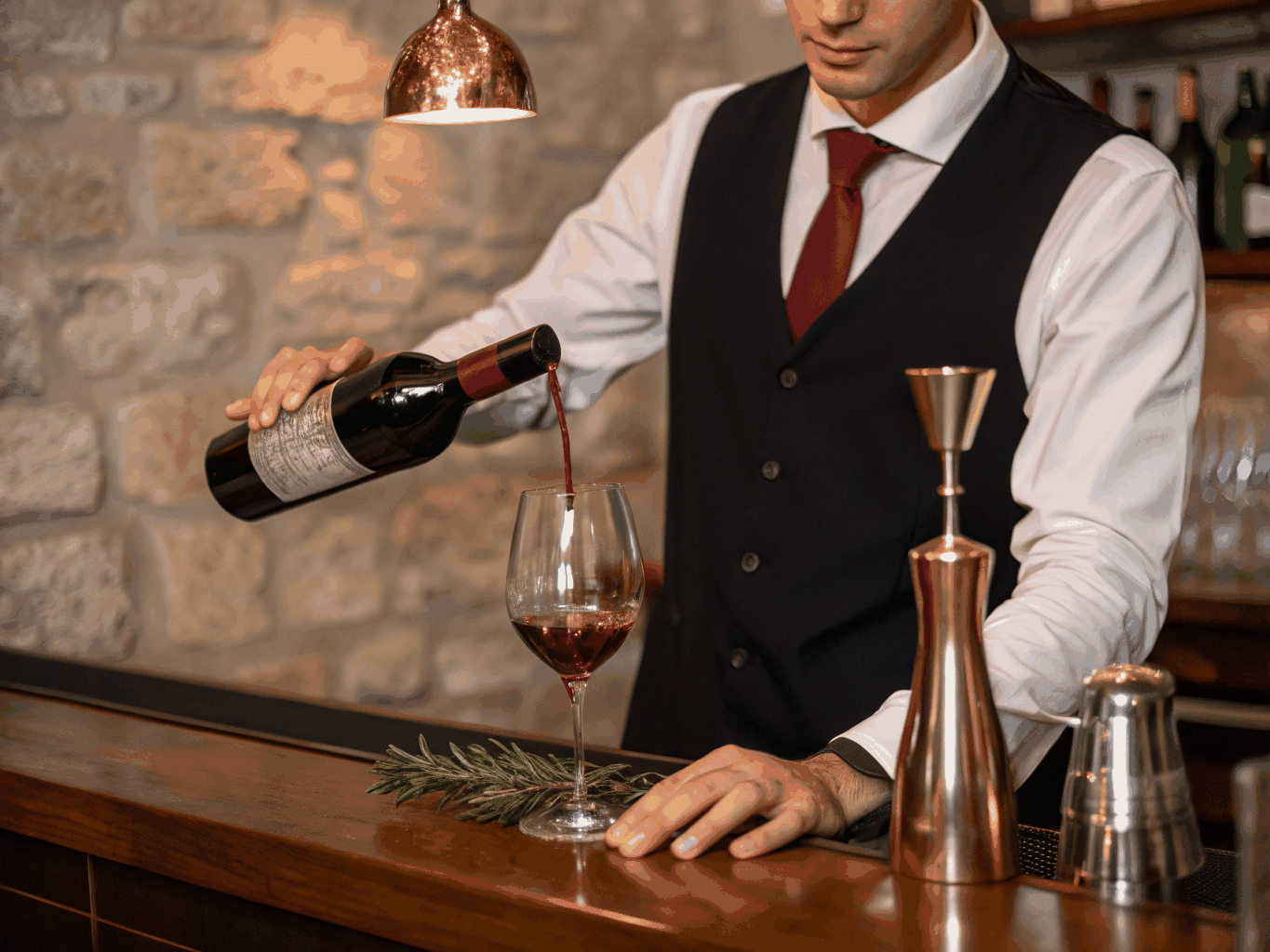 Portrait of Sofia Rossi, Head Sommelier at Tavola